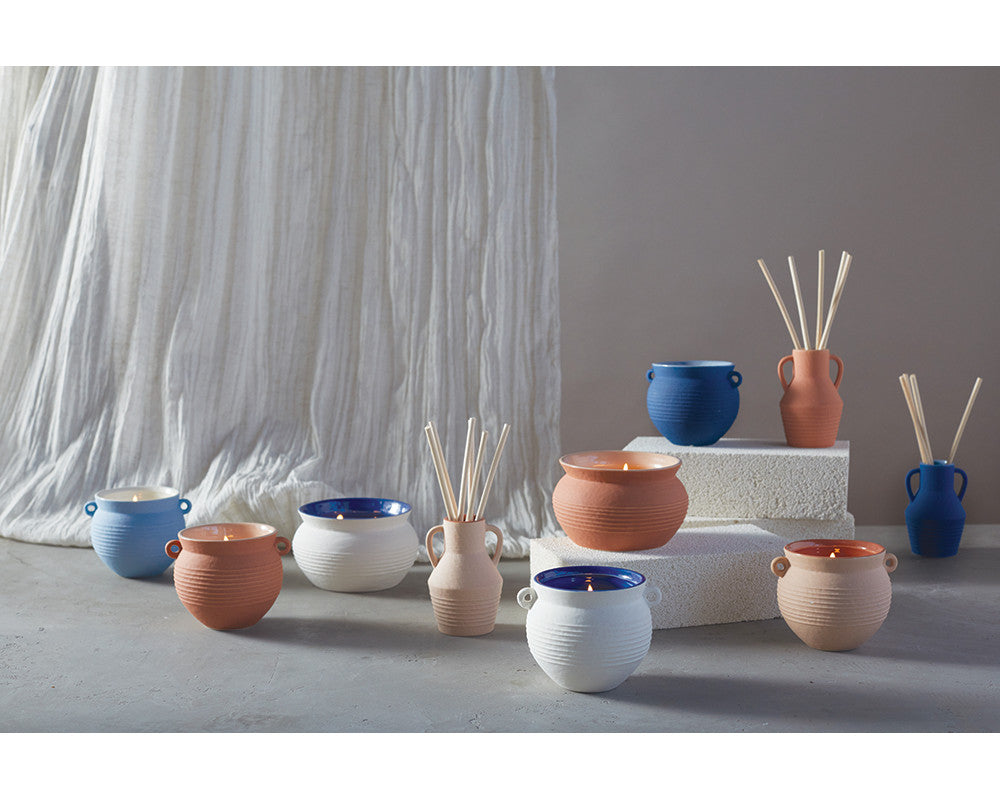 Paddywax Santorini Terracotta XL Duftlys - Raw Clay and Pear